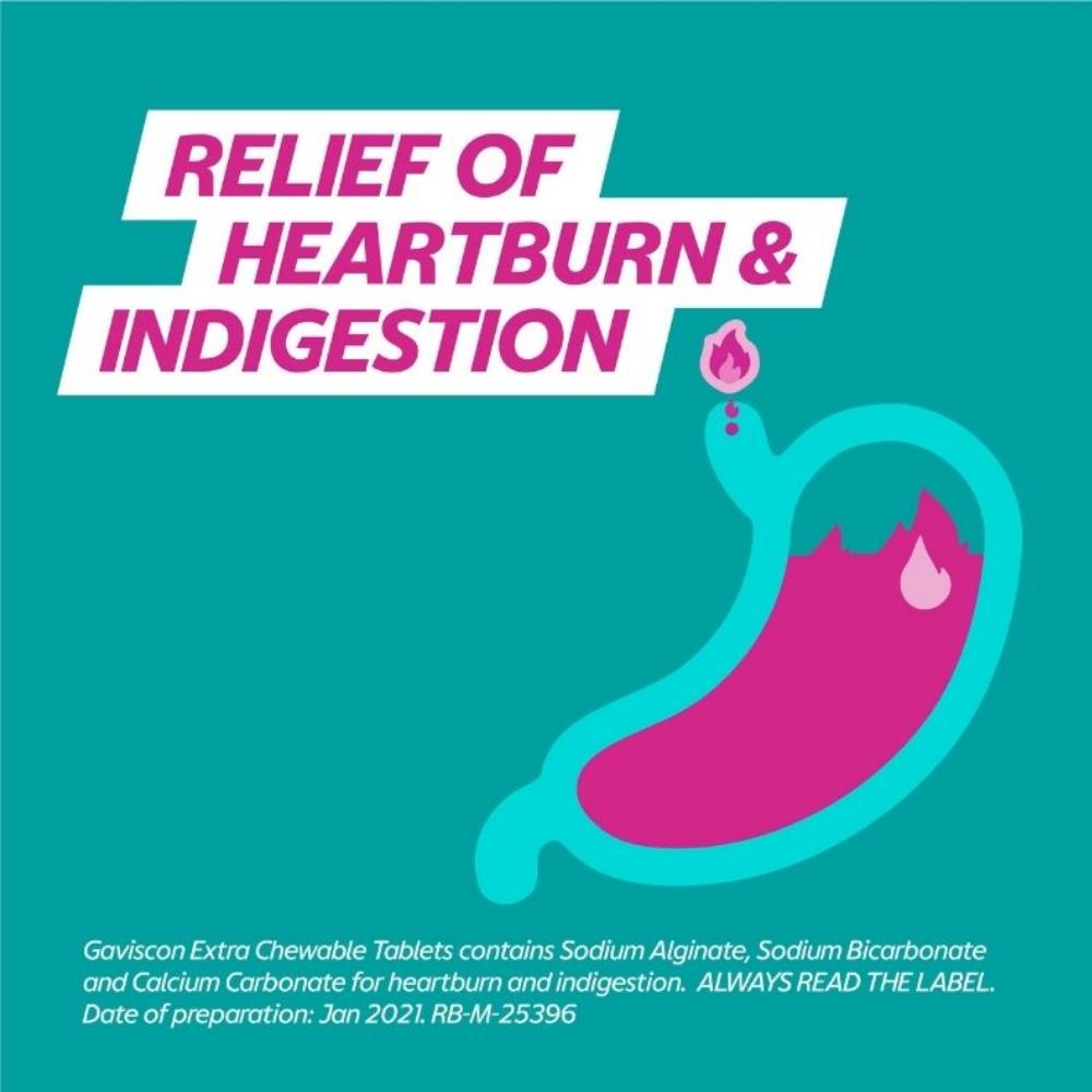 Gaviscon Extra Chewable Tablets 12 Pack