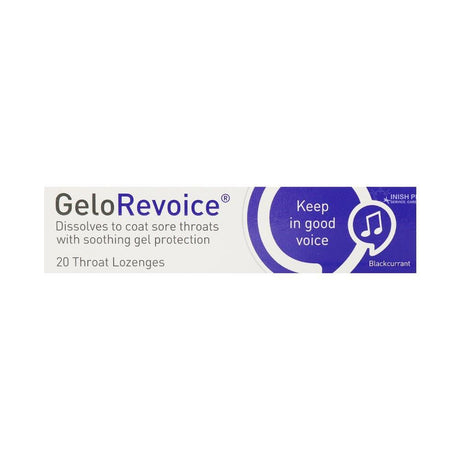 GeloRevoice Blackcurrant Throat Lozenges 20 Pack – for everyday women's health and wellbeing