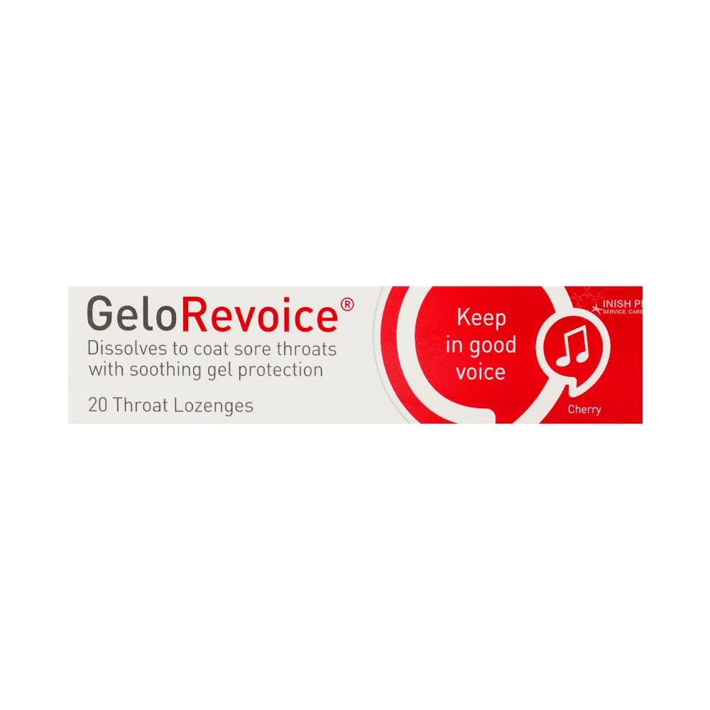 GeloRevoice Cherry Throat Lozenges 20 Pack