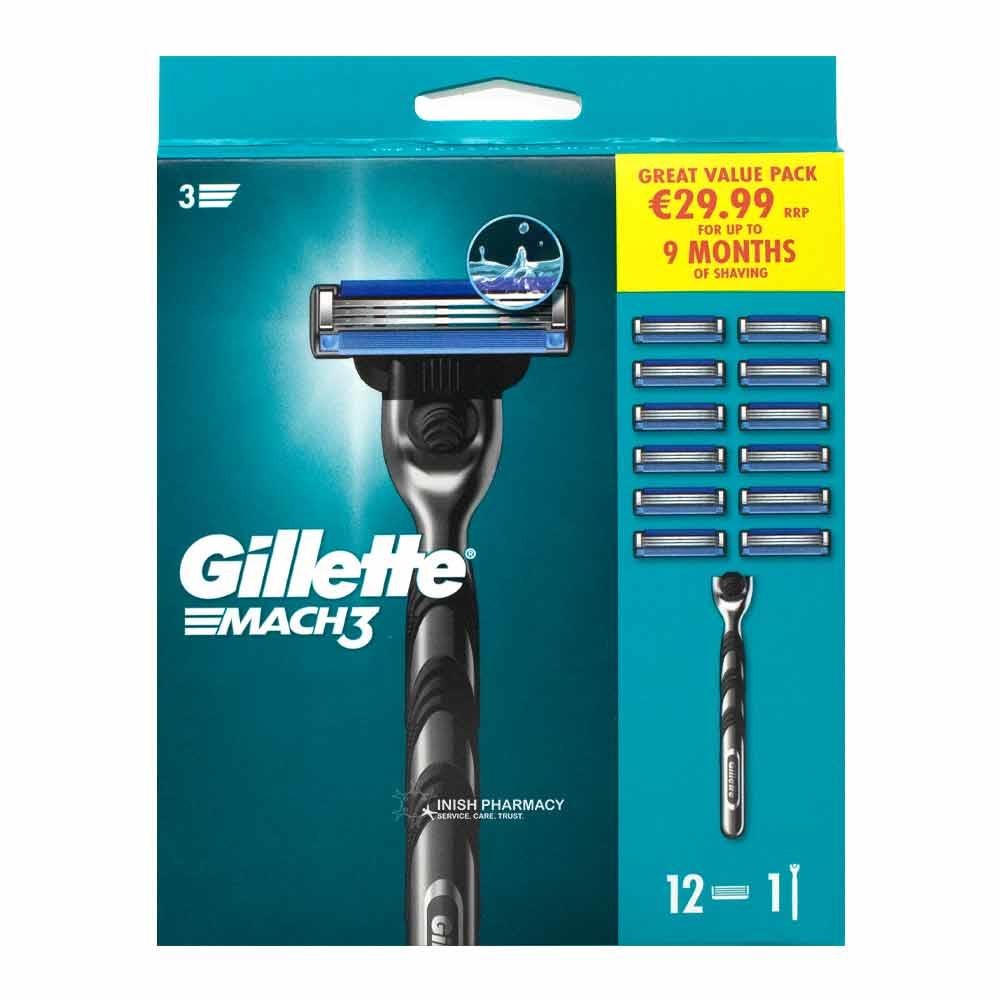 Gillette Mach 3 - Big Blade Pack - 12 Pack