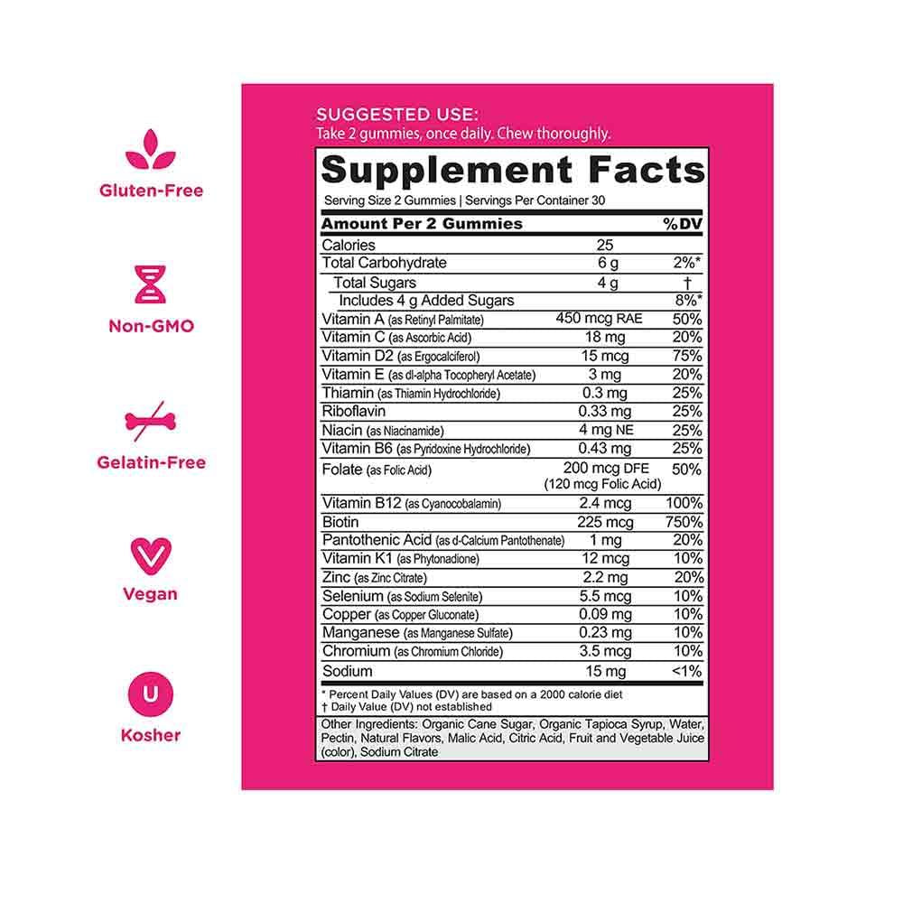 Goli Nutrition Womens Complete Multivitamin Gummies 60 Pack