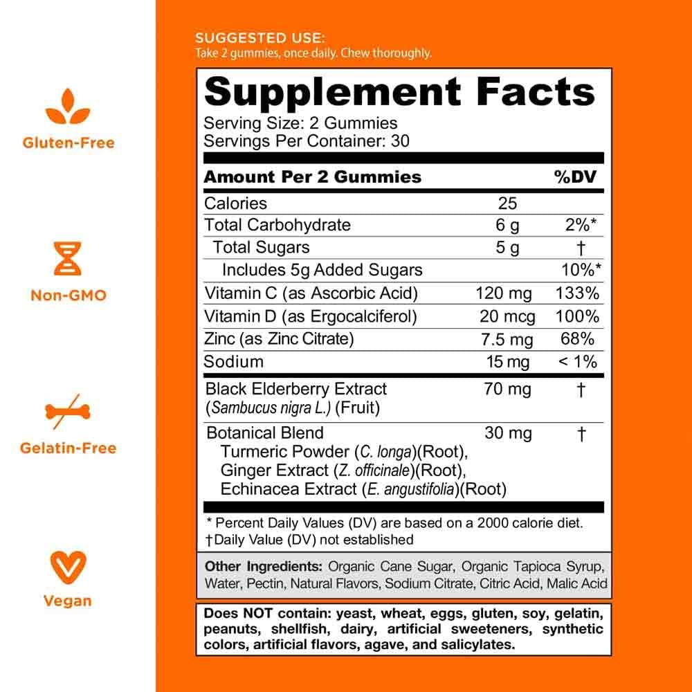 Goli Nutrition Triple Action Immune Gummies 60 Pack