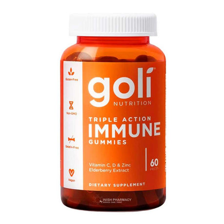 Goli Nutrition Triple Action Immune Gummies 60 Pack – key nutrients to support a healthy immune system