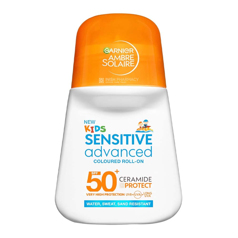 Garnier Ambre Solaire Kids Sensitive Advanced Coloured Roll On SPF50+ 50ml