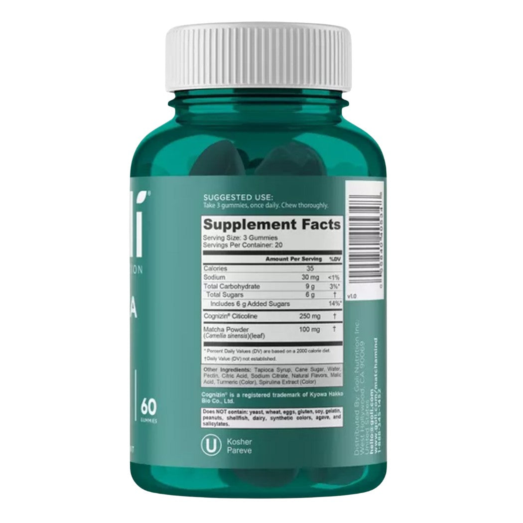 Goli Nutrition Matcha Mind Cognitive Gummies 60 Pack