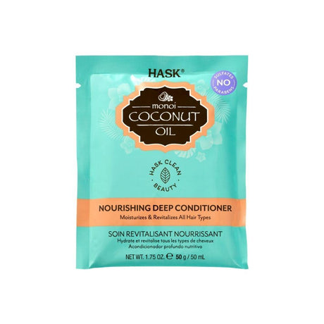 Hask Coconut Oil Moisturising Nourishing Deep Conditioner Treatment 50ml – with coconut for moisturised, manageable hair