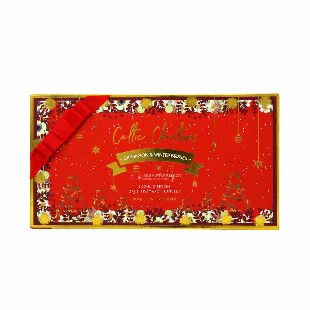 Celtic Candles Cinnamon & Winter Berry Gift Box