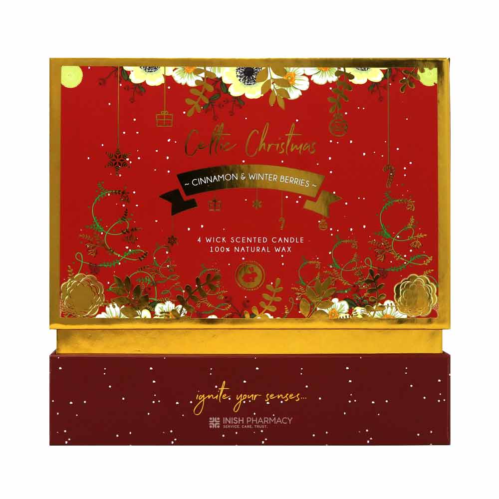 Celtic Candles Cinnamon & Winter Berries 4-Wick Candle
