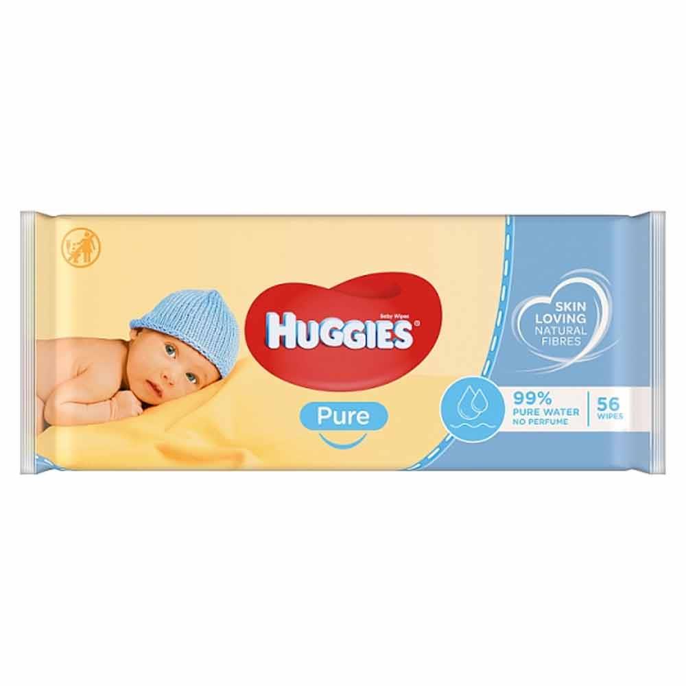 Huggies Baby Wipes Pure 56 Pack