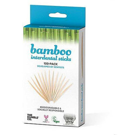 The Humble Co. Bamboo Interdental Sticks 100 Pack – cleans between teeth for healthy gums