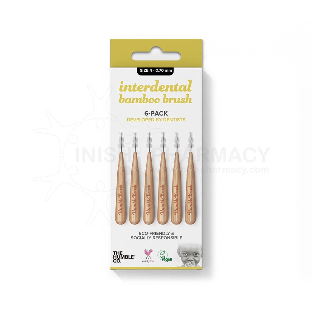 The Humble Co. Interdental Bamboo Brush Size 4 - 0.70mm 6 Pack