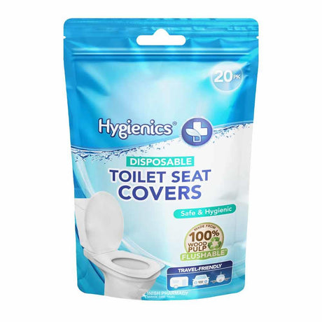 Hygienics Disposable Toilet Seat Covers 20 Pack – a trusted essential for mother and baby care