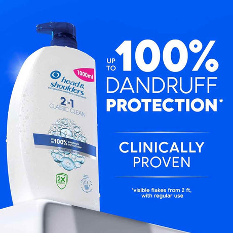 Head & Shoulders Classic Clean 2-in-1 Shampoo & Conditioner 1000ml