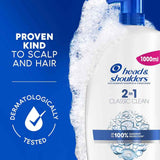 Head & Shoulders Classic Clean 2-in-1 Shampoo & Conditioner 1000ml