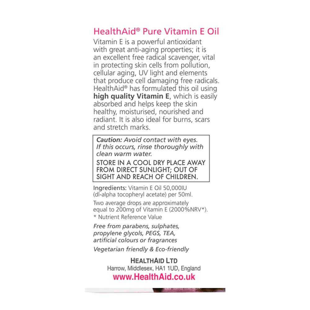 Health Aid Pure Vitamin E Oil 50ml