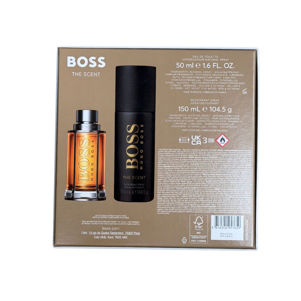 Hugo Boss The Scent Mens 50ml 2 Piece Gift Set