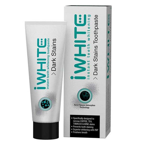 iWhite Dark Stains Teeth Whitening Toothpaste 75ml – whitens teeth for a brighter smile
