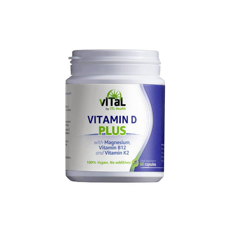 vITaL Vitamin D Plus Magnesium B12 K2 60 Pack – vitamin D3 to support bones, muscles and immunity
