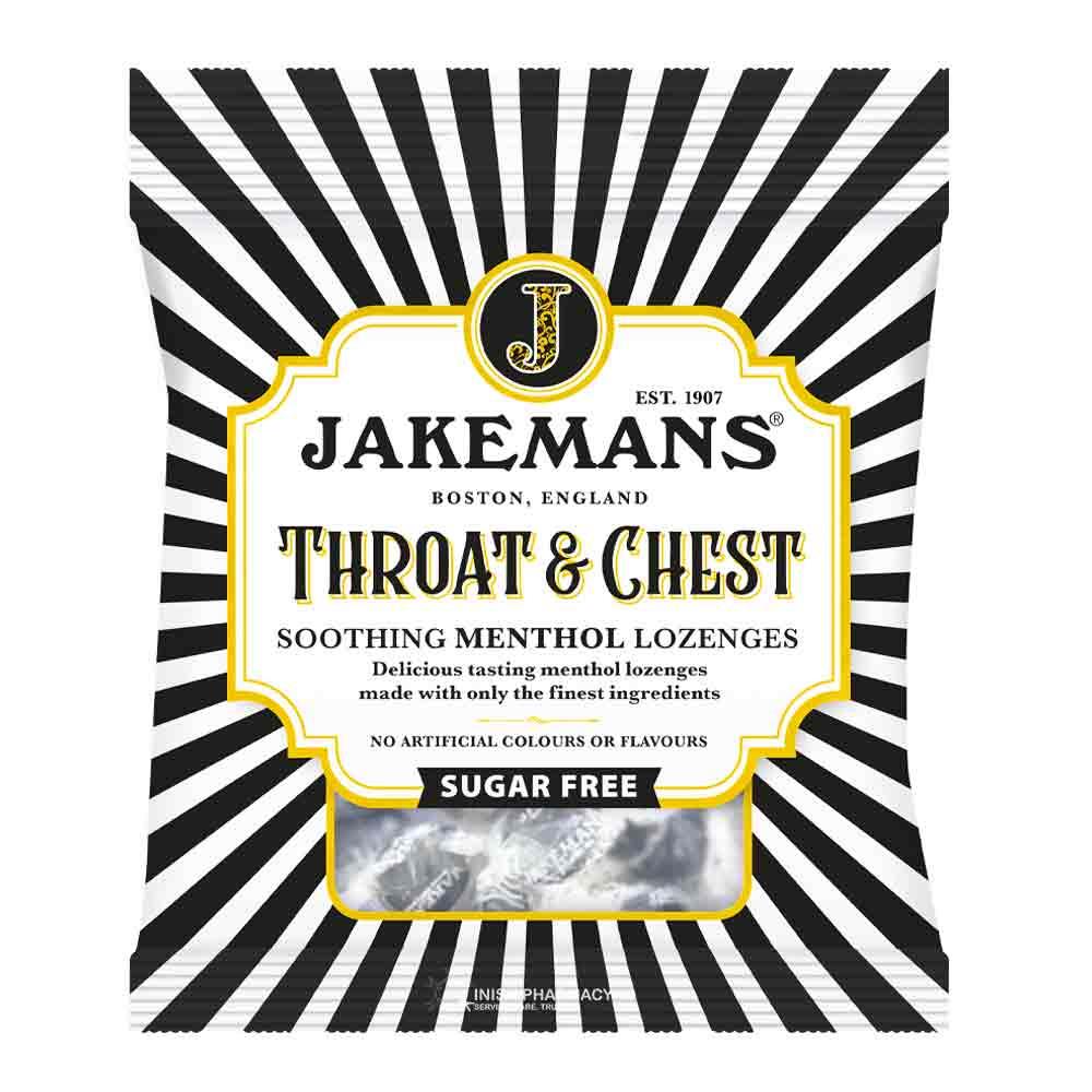 Jakemans Throat & Chest Soothing Menthol Sweets Sugar Free 50g