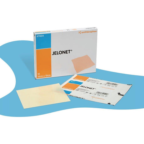 Jelonet Paraffin Gauze Dressing 10cm x 10cm Tray of 10 – cleans and protects wounds