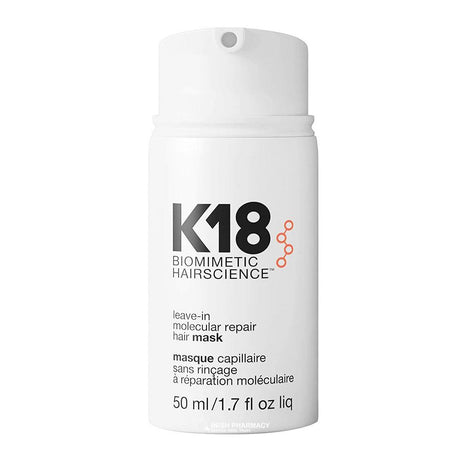 K18 Leave In Molecular Repair Hair Mask 50ml – repairs and restores damaged or over-processed hair