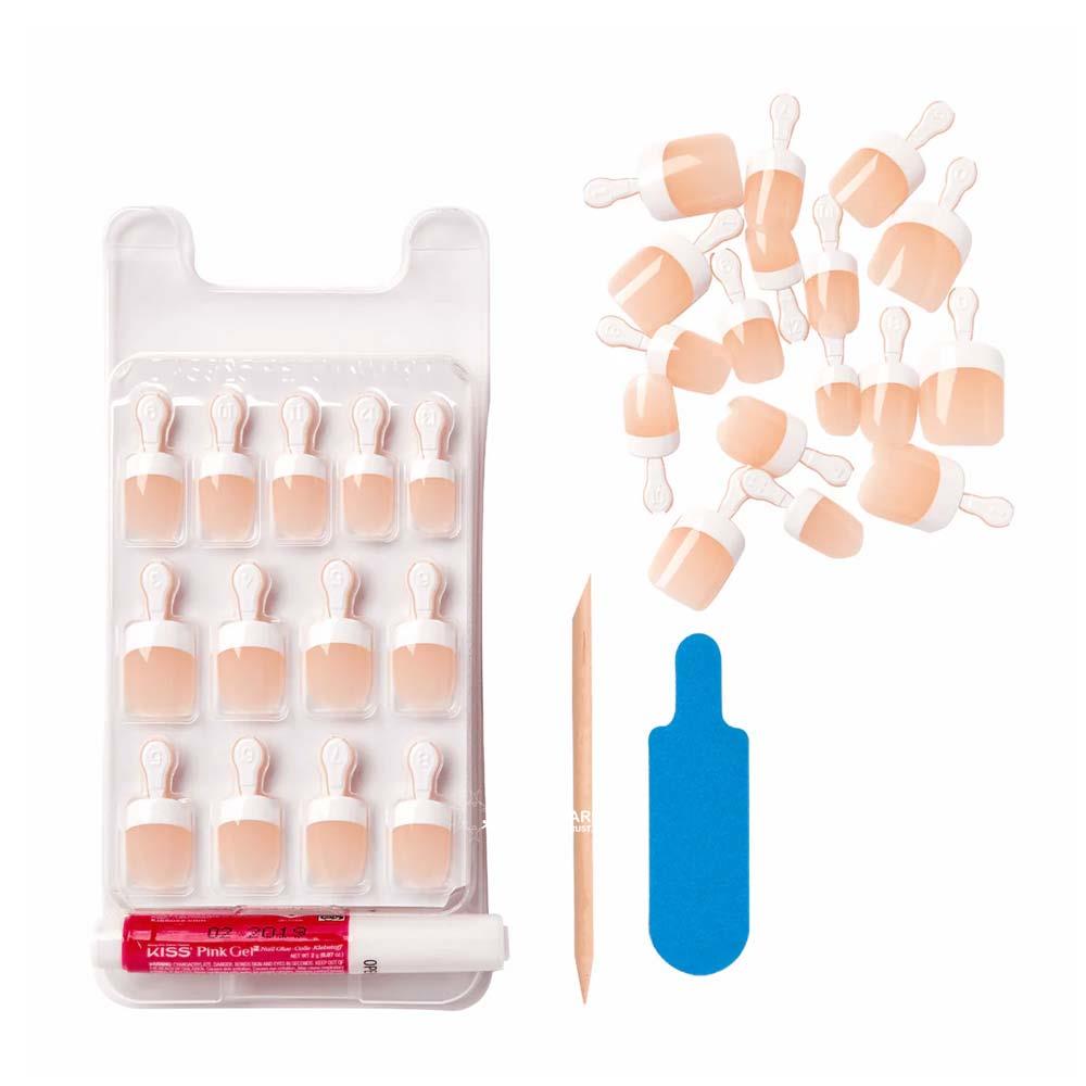 KISS Salon Acrylic French Nails - Power Play