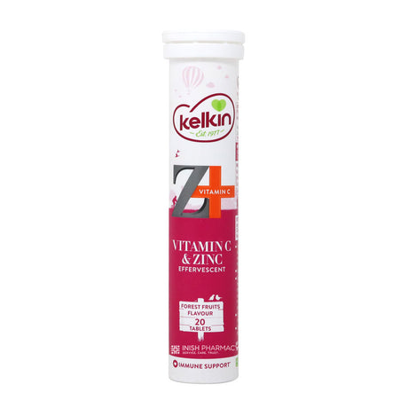 Kelkin Effervescent Vitamin C & Zinc Forest Fruits 20 Tablets – to support vitamin c & zinc