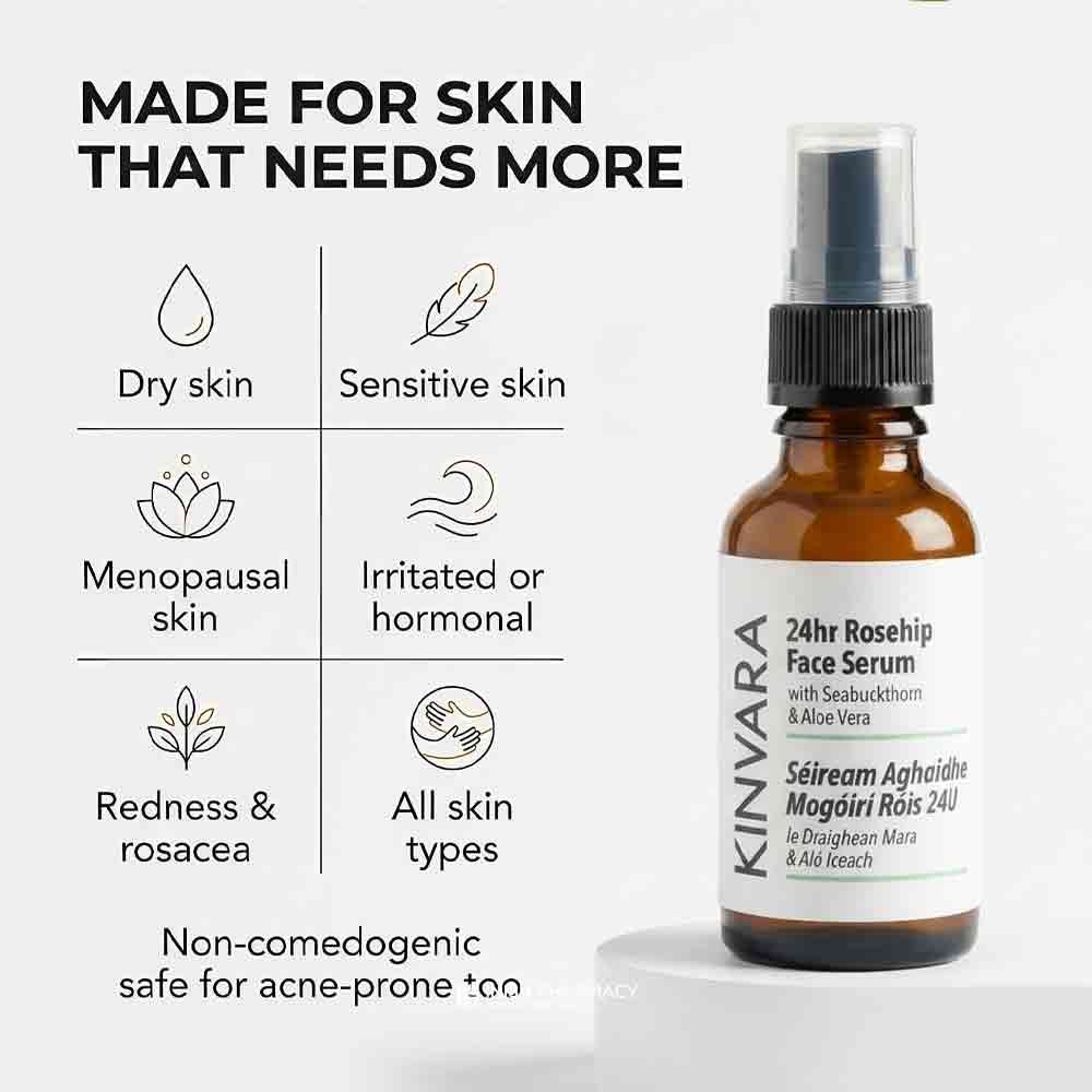 Kinvara 24HR Rosehip Face Serum 30ml
