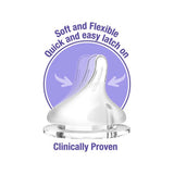 Lansinoh Feeding Bottle with Natural Wave Teat Medium Flow 240ml