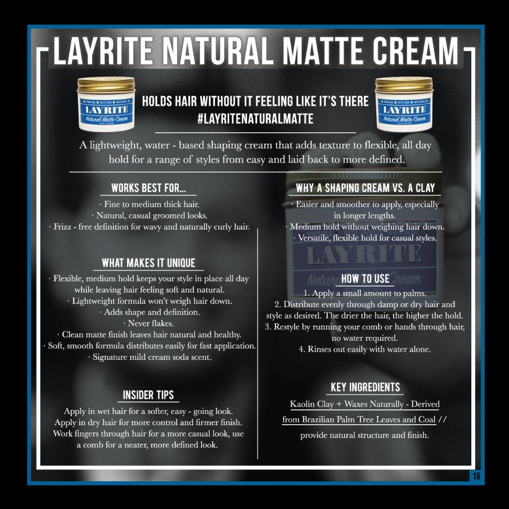 Layrite Natural Matte Cream 120g