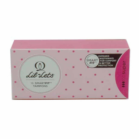 Lil-lets Smart Fit Super Tampons 16 Pack – for everyday women's health and wellbeing
