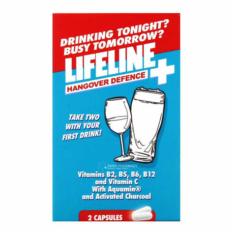 Lifeline Hangover Defence 2 Capsules – vitamins and minerals to support energy and wellbeing