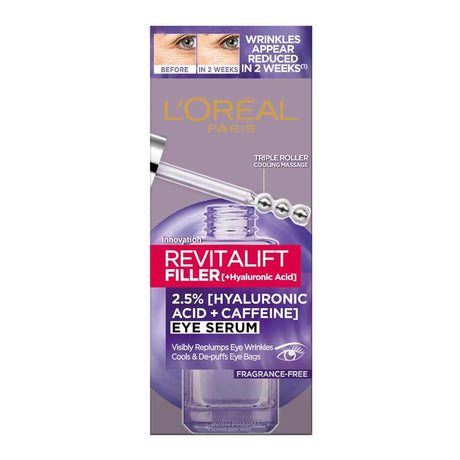 L'Oreal Revitalift Filler 2.5% Ha + Caffeine Eye Serum by L'Oréal