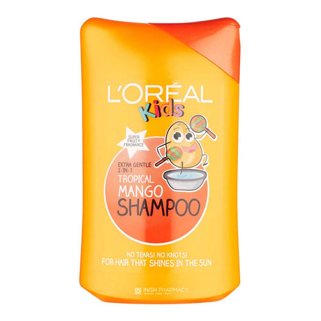 L'Oreal Kids Tropical Mango 2in1 Shampoo 310ml – gently cleanses and nourishes all hair types