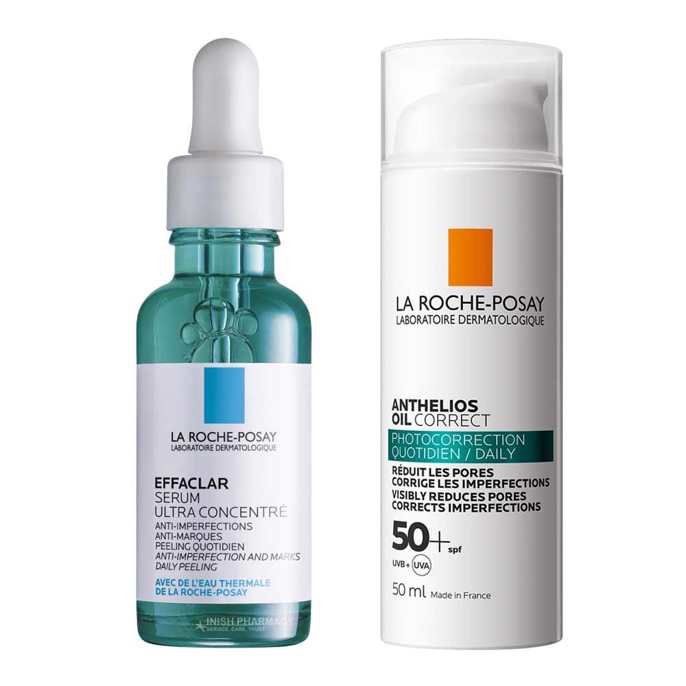 La Roche Posay Anti-Blemish & Protect Bundle – Effaclar Serum + Anthelios Oil Correct SPF50