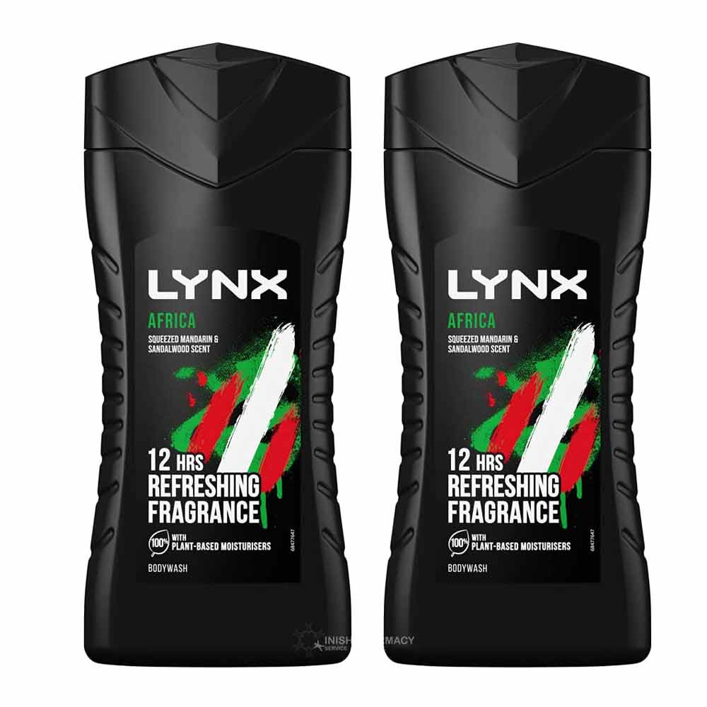 Lynx Shower Gel Africa Twin Pack 225ml