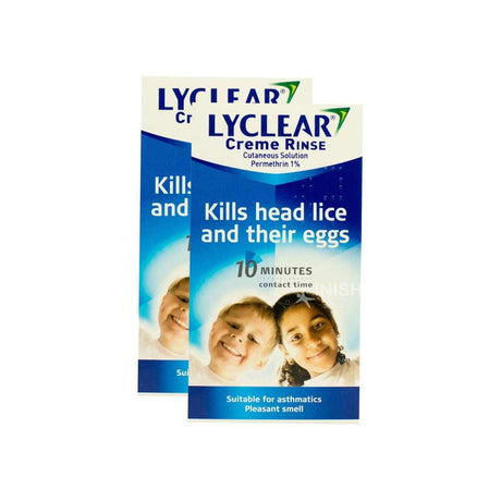 Lyclear Creme Rinse Permethrin 1% Twin Pack – treats and eliminates head lice
