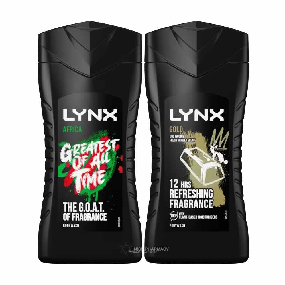 Lynx Shower Gel Africa & Gold Twin Pack 225ml