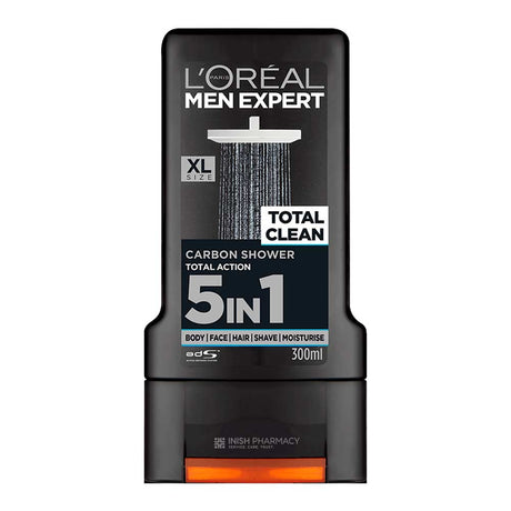 L'Oreal Men Expert Pure Carbon Total Clean Shower Gel 300ml – for healthy, well-nourished hair