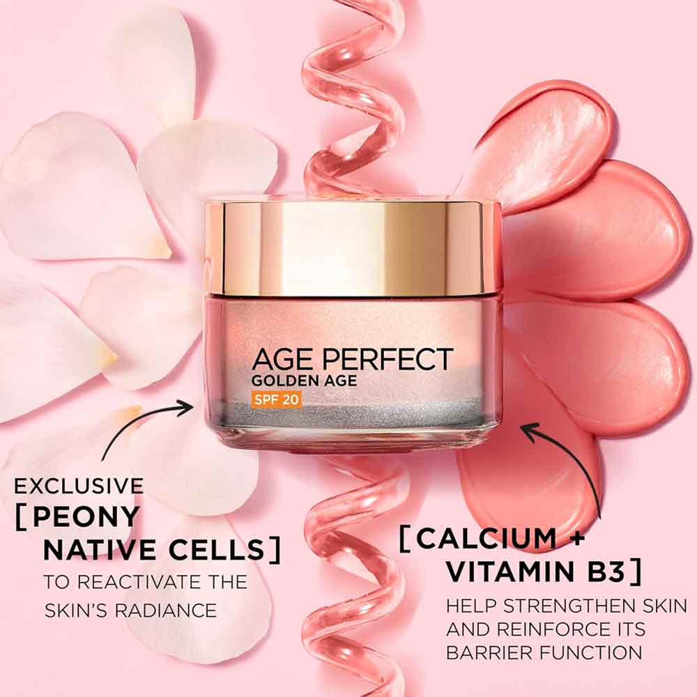 L'Oreal Paris Age Perfect Golden Age Re-Fortifying Rosy Care SPF20 Cream 50ml