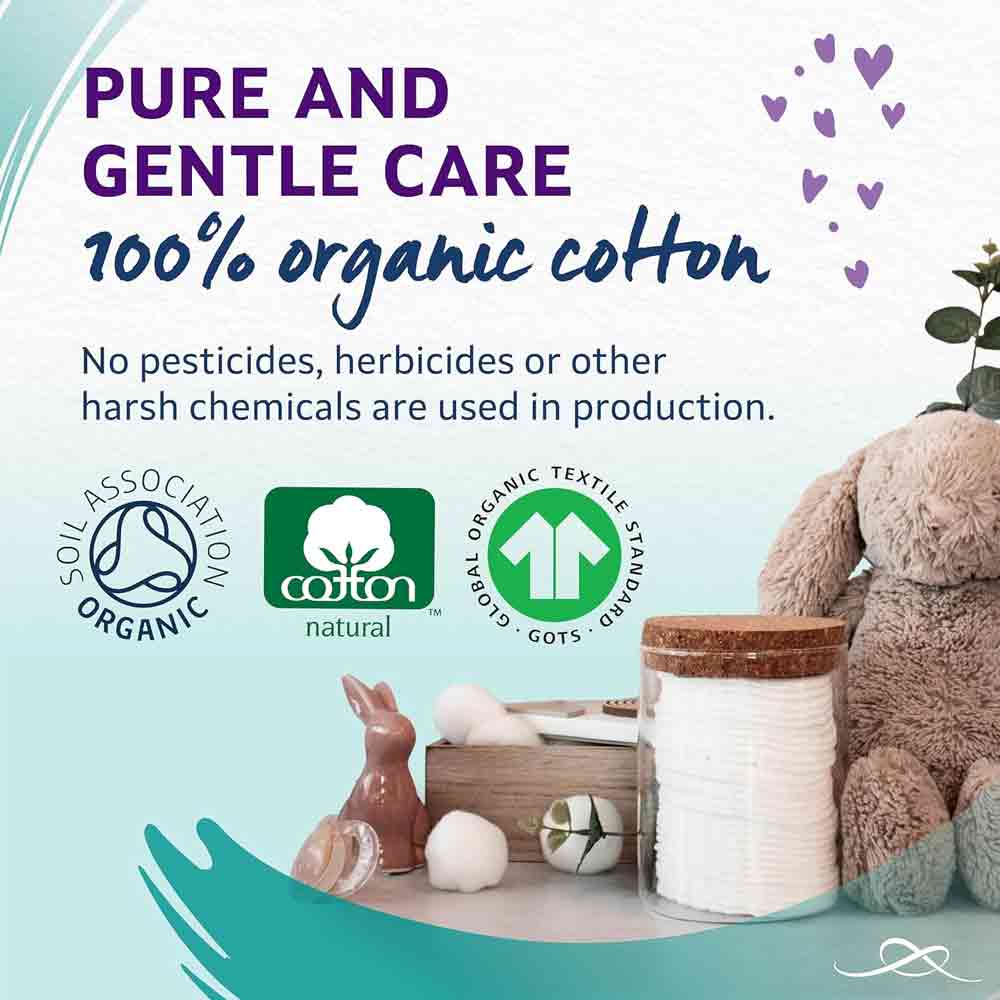 Lil-lets Baby Cotton Wool Oval Pads 50 Pack