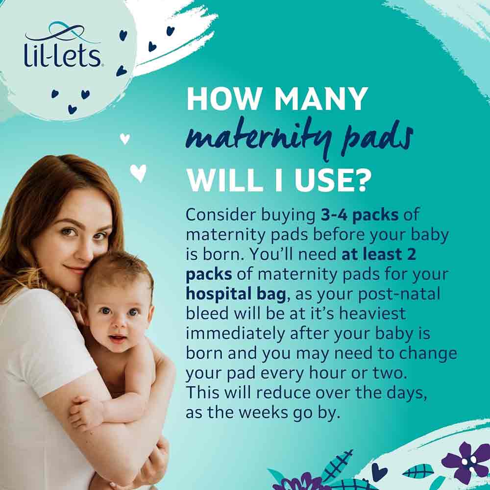 Lil-lets Maternity Maxi Pads with Wings 10 Pack