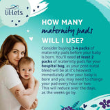Lil-lets Maternity Maxi Pads with Wings 10 Pack