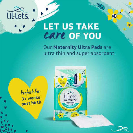 Lil-lets Maternity Ultra Thin Pads with Wings 12 Pack