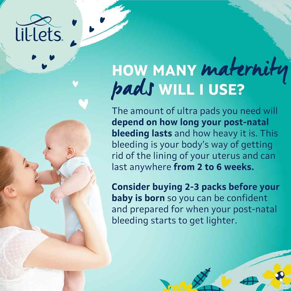 Lil-lets Maternity Ultra Thin Pads with Wings 12 Pack