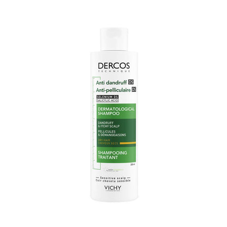 Vichy Dercos Anti Dandruff & Itchy Scalp Shampoo Dry Hair 200ml – tackles dandruff to leave hair and scalp healthy