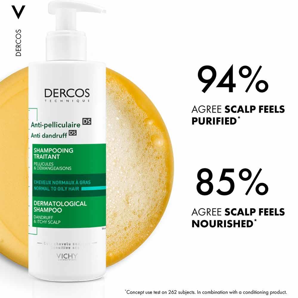 Vichy Dercos Anti Dandruff & Itchy Scalp Shampoo Normal to Oily Hair 390ml