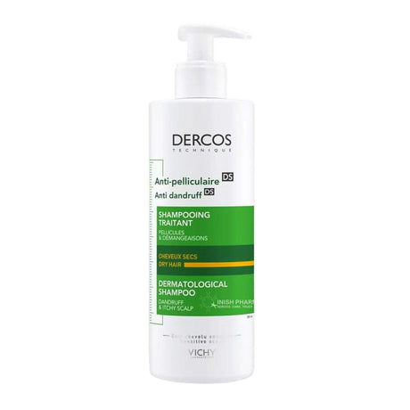 Vichy Dercos Anti Dandruff & Itchy Scalp Shampoo Dry Hair 390ml – tackles dandruff to leave hair and scalp healthy