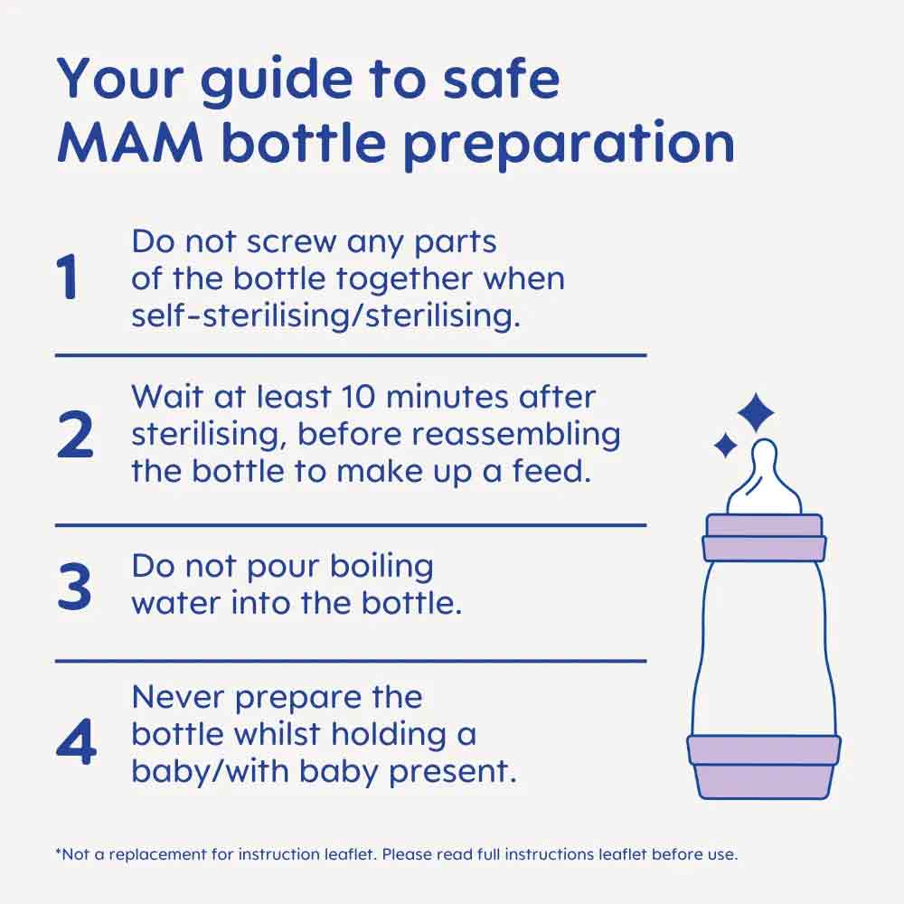 MAM Easy Start Anti-Colic Bottle 2m+ 260ml Pack of 3 Pink