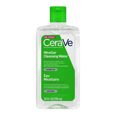 CeraVe Micellar Cleansing Water 295ml – gently cleanses and removes makeup